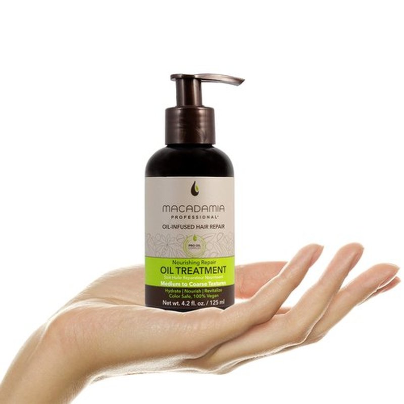 Macadamia Professional Hair Care Sulfate & Paraben Free Natural Organic Cruelty-Free Vegan Hair Products Nourishing Hair Repair Oil Treatment, 4.2oz, Clear