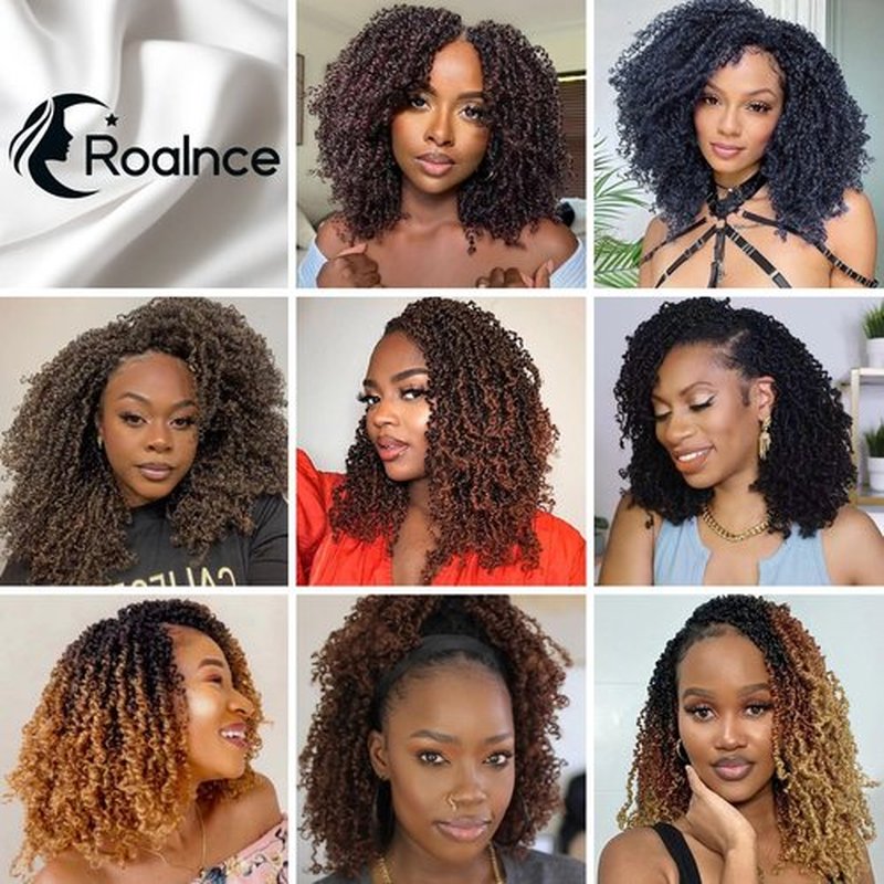 3 Packs Yankee Twist Crochet Braids Hair Passion Twist Pre Looped Curly Braiding Pretwisted Hair Extensions for Senegalese Black 12 Inch 1B#