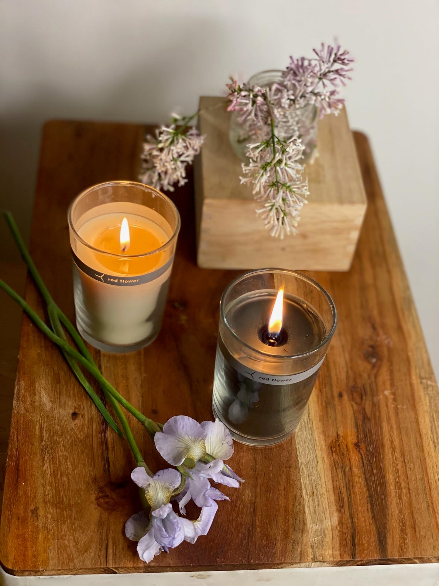 Red Flower Wanderlust Petal Topped Candle | Blended with Purest Natural-Burning Plant Wax | Topped with Scented Wanderlust Petals | Deep Earthy Woodsy Fragrance that Soothes | Clean-Burning | 6 oz