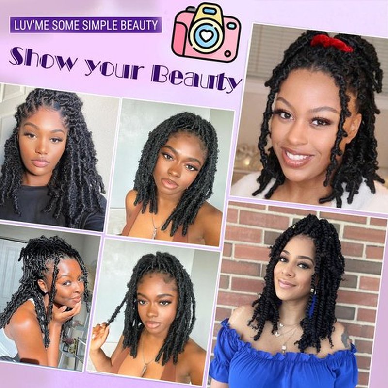 Sunsmilely Springy Afro Twist Hair 12 Inch 1B Afro Twist Hair 8 Packs Marley Twist Braiding Hair Pre-fluffed Spring Twist Hair Natural Black Kinky Twist Hair Synthetic Kinky Braiding Hair Extensions