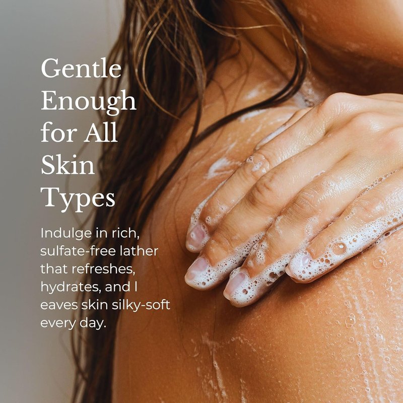 Juara Candlenut Hydrating Shower Gel - Sulfate-Free Moisturizing Body Wash for Sensitive Skin | 12oz