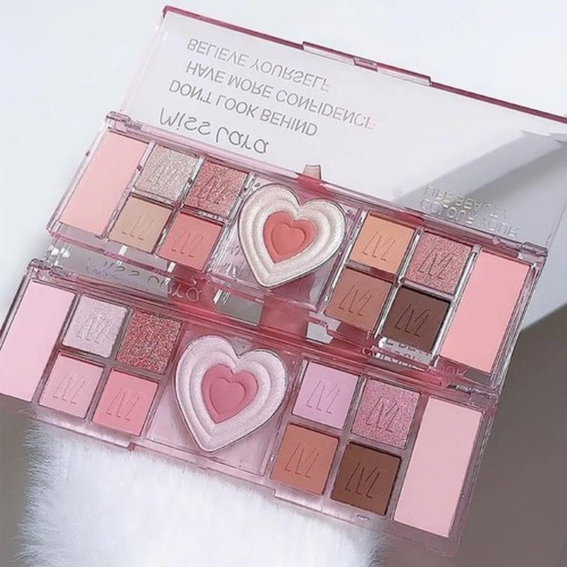 Professional Makeup Eyeshadow Pallet Kit, All About Colorful Matte Shimmers Eye Makeup Palette, Natural Make Up Eye Shadows Cosmetics Gift Smokey Pallet Set, Safe for Sensitive Eyes (12-color -2)