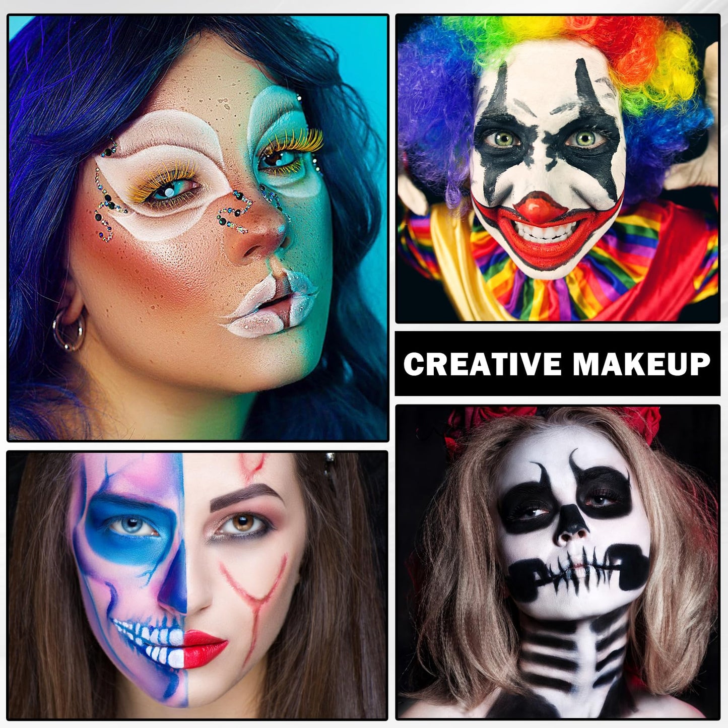 DAMUSI 3 Colors Body Face Paint Sticks Professional Eye Black Stick