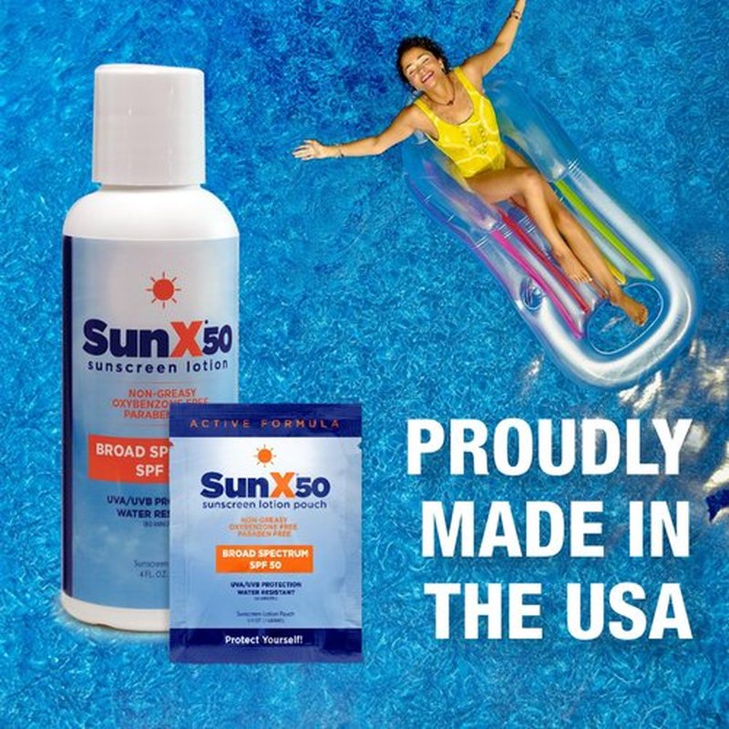 CoreTex Sun X 50 SPF Sunscreen Lotion (1 Gallon Jug & Pump) - Free of Parabens, Oxybenzone, & Octinoxate - Oil Free, Broad Spectrum (UVA/UVB) Sunscreen - Water & Sweat Resistant Up to 80 Min.
