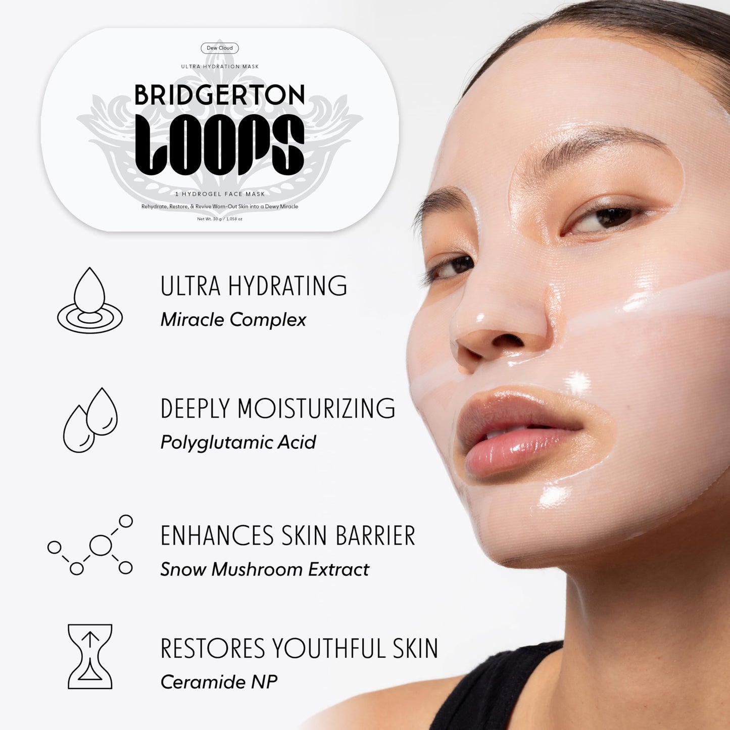 LOOPS Bridgerton™ NETFLIX Royal Treatment Set - Korean Face Masks, 2pc