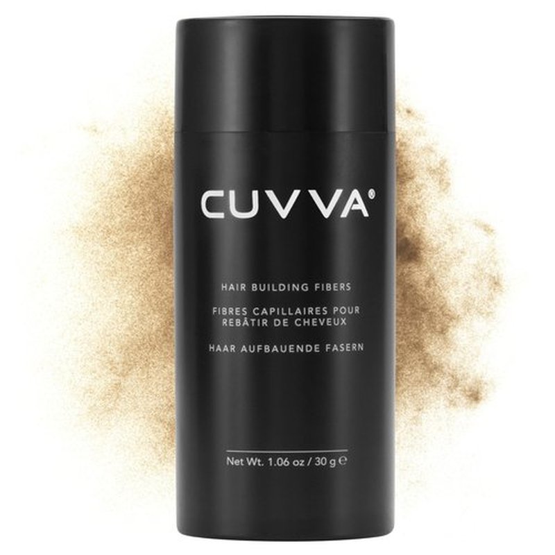 Hair Building Fibers by CUVVA for Fine & Thinning Hair (GOLDEN BLONDE) - Thicker Looking Hair in 15 Seconds - 13 Different Shades for Men & Women - 30g