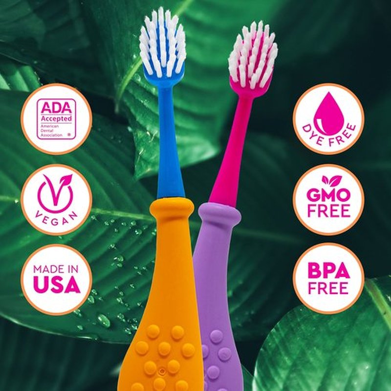 RADIUS Big Kidz Forever Brush Replaceable Head Toothbrush for Children, 6 Years and Up, BPA Free ADA Accepted for Growing Teeth and Gums - Right and Left Handed, Extra Soft