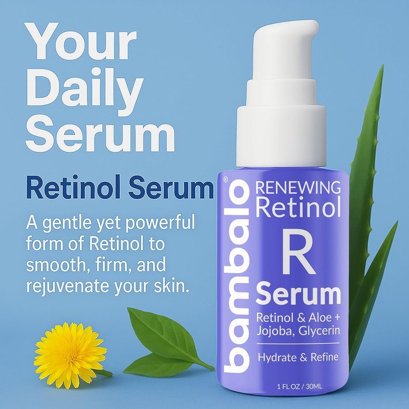 Retinol Face Serum - Hydrating Formula with Witch Hazel, Jojoba Oil & Aloe Vera | 1 FL OZ / 30ML