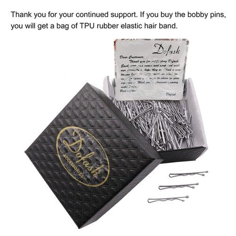Dofash Silver Bobby Pins Hair Pins Steel Hair Clips 3.5Cm/1.38" Hair Accessories For Women 100PCS （Silver）