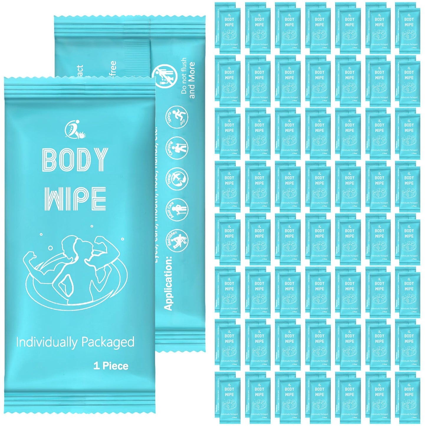 Timgle 200 Pcs Acidified Travel Deodorant Wipes for Women & Men Variety Pack Mini Hypoallergenic Face and Body Wipes Disposable Individually Wrapped Cleansing for Travel Gym