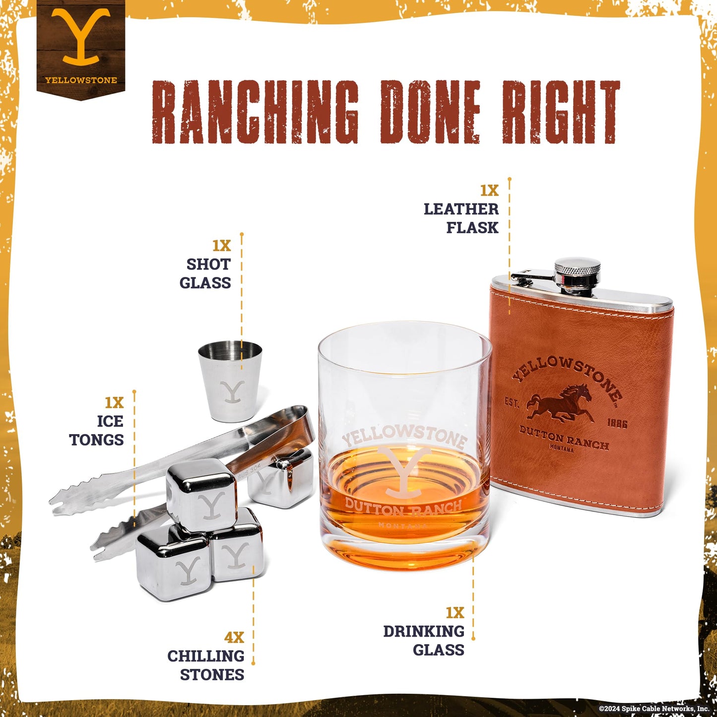 Dragon Glassware x Yellowstone Barware Gift Set of 4 - Official Merchandise