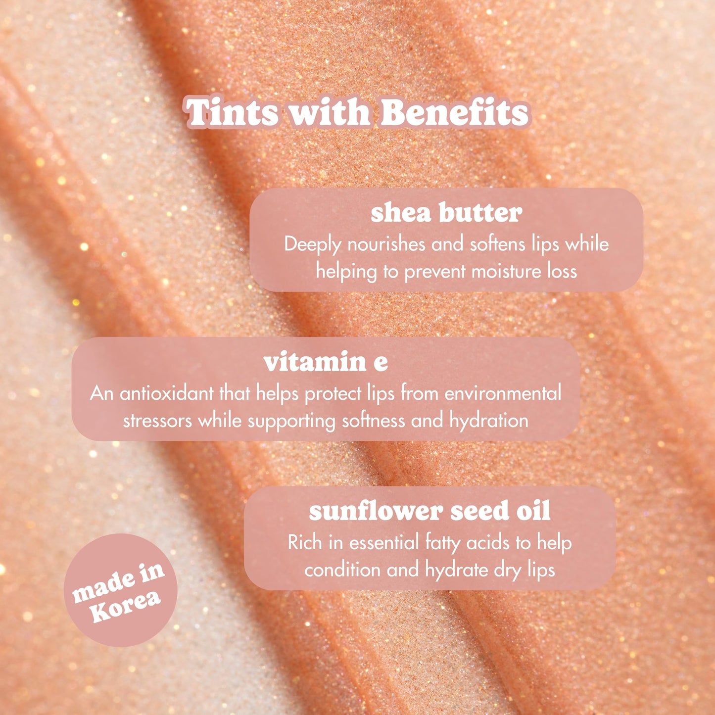 ESW Beauty Rose Sugar Smoothie Shimmer Lip Treatment – Soft Rose & Sweet Sugar with Shea Butter & Vitamin E for Luminous Shine & Daily Protection