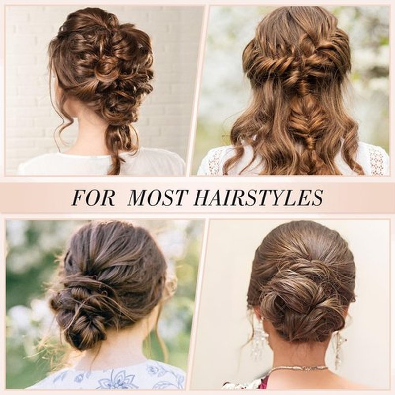 obeboy U Shaped Hair Pins, 300 PCS Brown Bobby Pins with Box Hair Pins for Women Girls Hair Buns Updos French Twists, for Thick/Thin Hair 2.4 Inch
