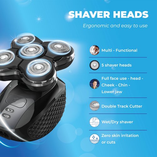 Pack 3 Shaver Replacement Blades Compatible with Remington Balder Pro Head Shaver Model XR7000, 5 Dual Track Heads for Remington Shaver Replacement Heads. Balder Pro Replacement Head