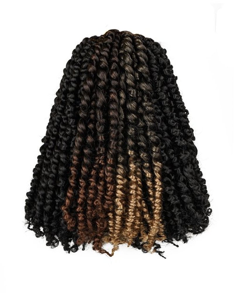 12 Inches 9 Packs Passion Twist Crochet Hair For Black Women,Mixed Colors Combo Pack(7 packs 1B+ 1 pack T1B/27+1 pack T1B/30), Pre-twisted Pre Looped Synthetic Hair Extensions(12"-9 Packs,1B+T27+T30)