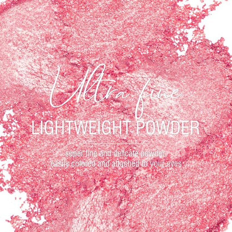 KYDA Single Pink Glitter Eyeshadow, Sparkling Rose Pink Eyeshadow, Soft Rose Shimmer Powder Eyeshadow, High Pigment Sparkling Eyeshadow Compact, Lightweight Blendable Pearl Eyeshadow, Flamingo Rose