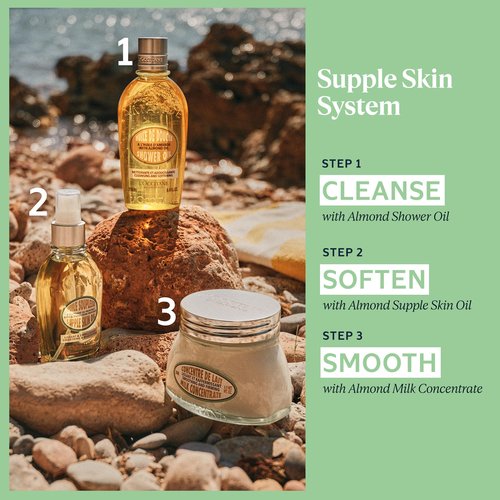 L'OCCITANE Cleansing & Softening Almond Shower Oil, Oil-to-Milky Lather, Softer Skin, Smooth Skin, Cleanse Without Drying, With Almond Oil'