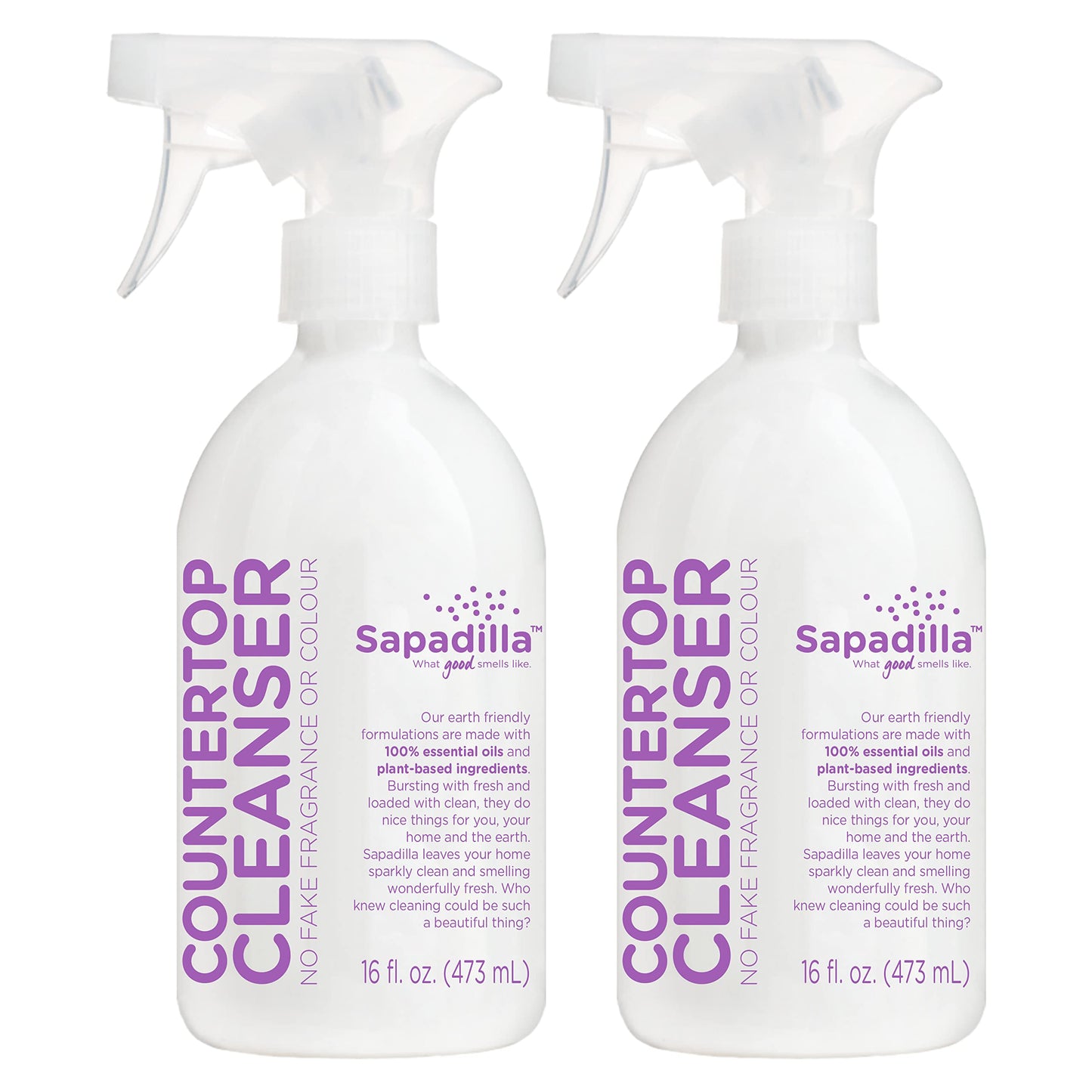 Sapadilla Multi-Surface Countertop Spray - Three Scent Variety - Made with 100% Pure Essential Oil Blends, Multi-Purpose Household Cleaner, Aromatic, Plant Based, Biodegradable, 16 Ounce (Pack of 3)