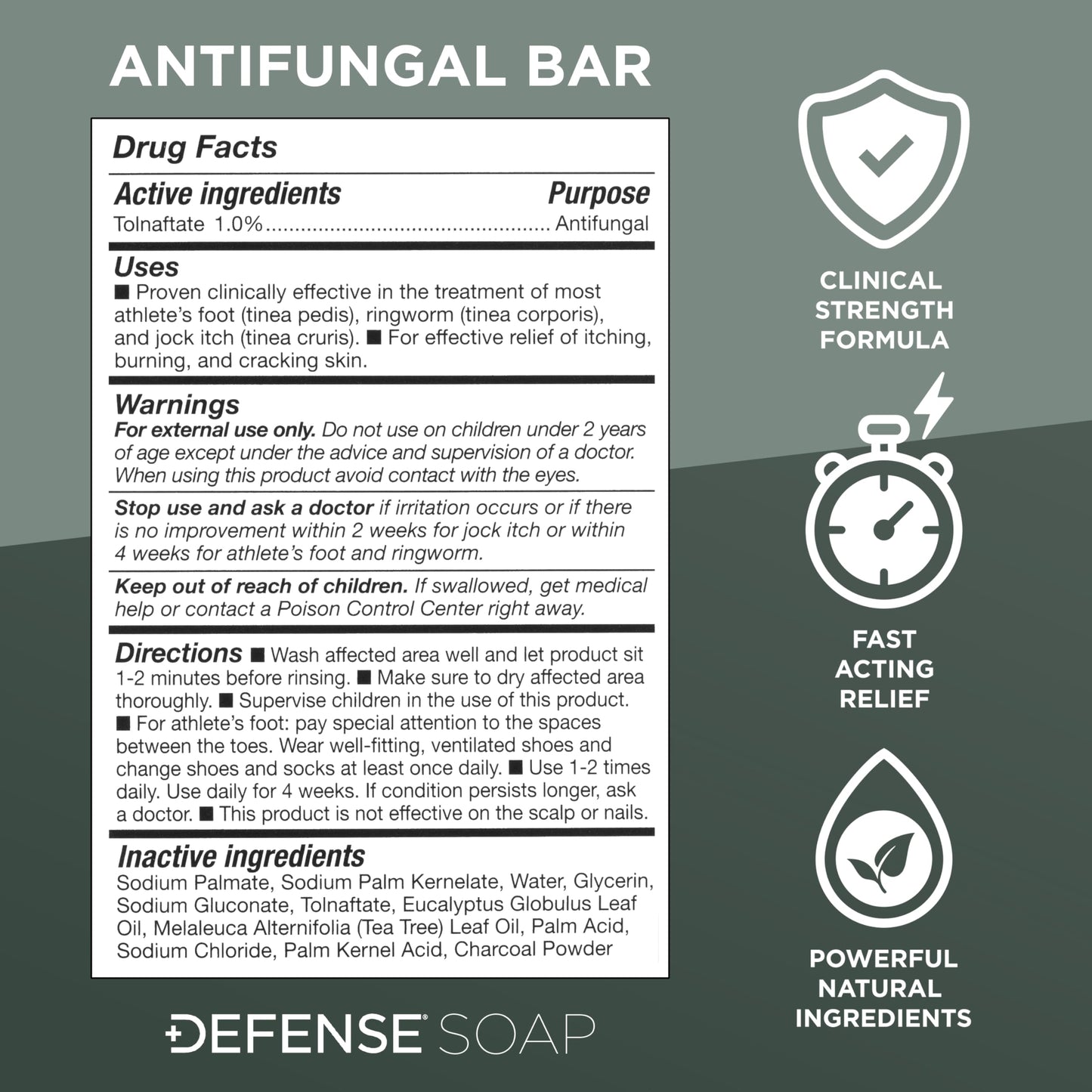 Defense Antifungal Bar Soap 5-Pack