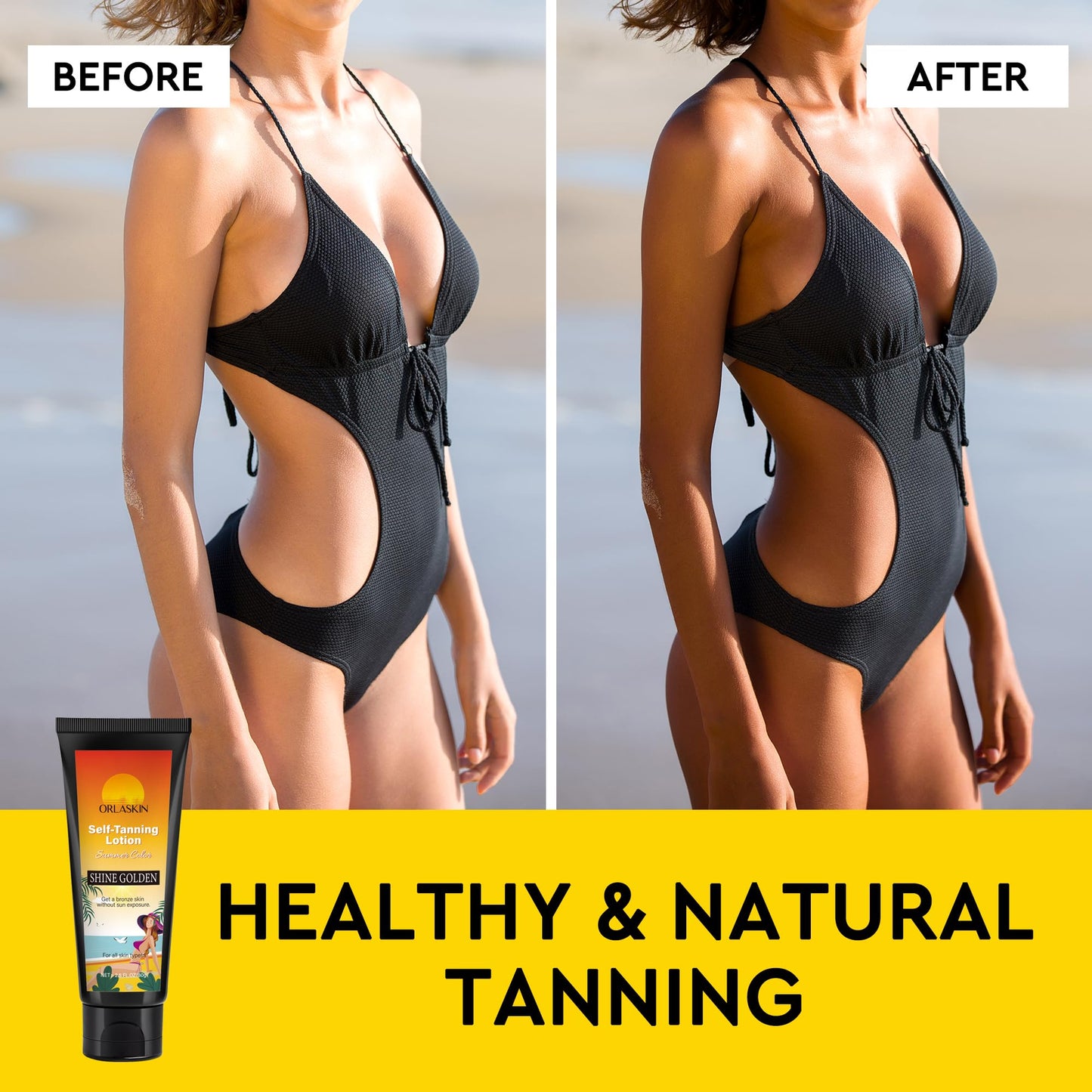 Tanning Spray - Natural & Organic Ingredients, Self Tanner Spray, Body Skin Bronzer for Body, Deep Bronze Suitable for Swimming, Beach Climbing in Summer (Self-tanning lotion)