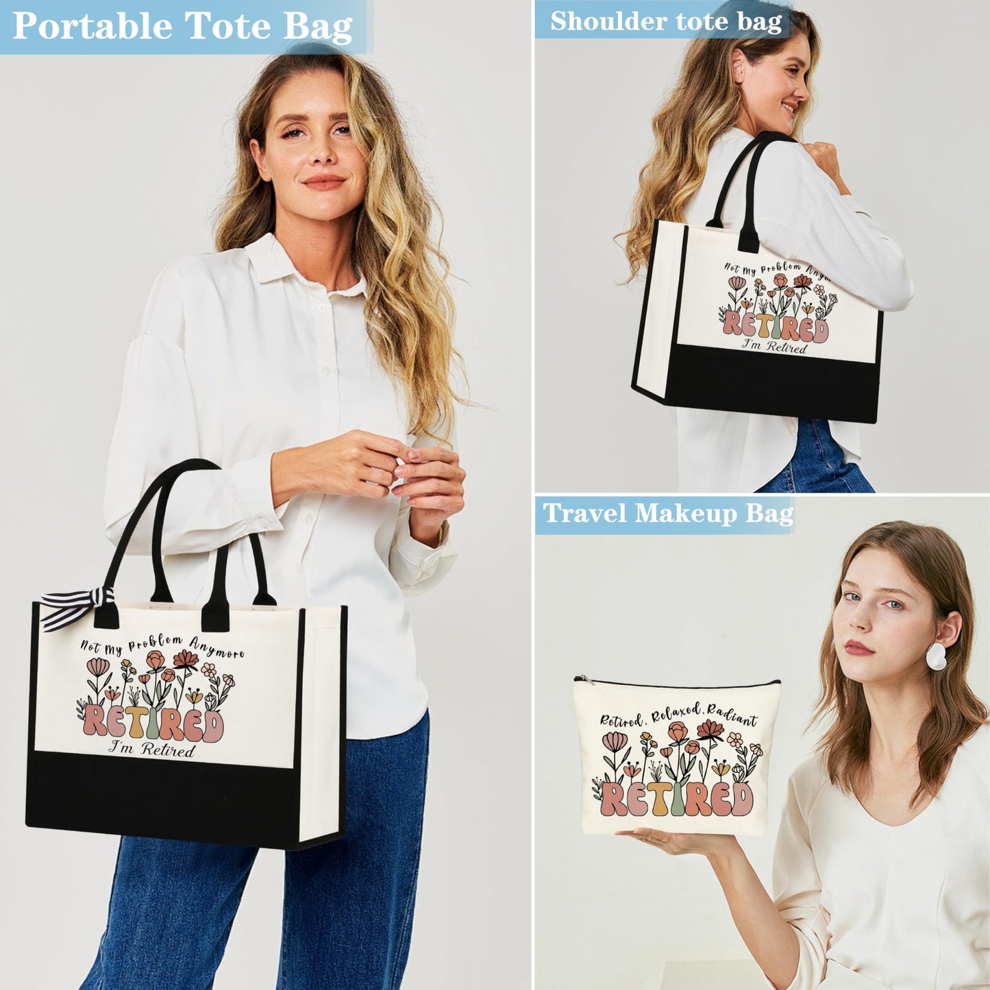 SiplyHaven Retirement Gifts for Women 2026, Best Cool Retirement Gifts for Coworker Teacher Nurses Boss Friends Mom Grandma Retirees, Coworker Farewell Leaving Going Away Gift Canvas Tote Bag