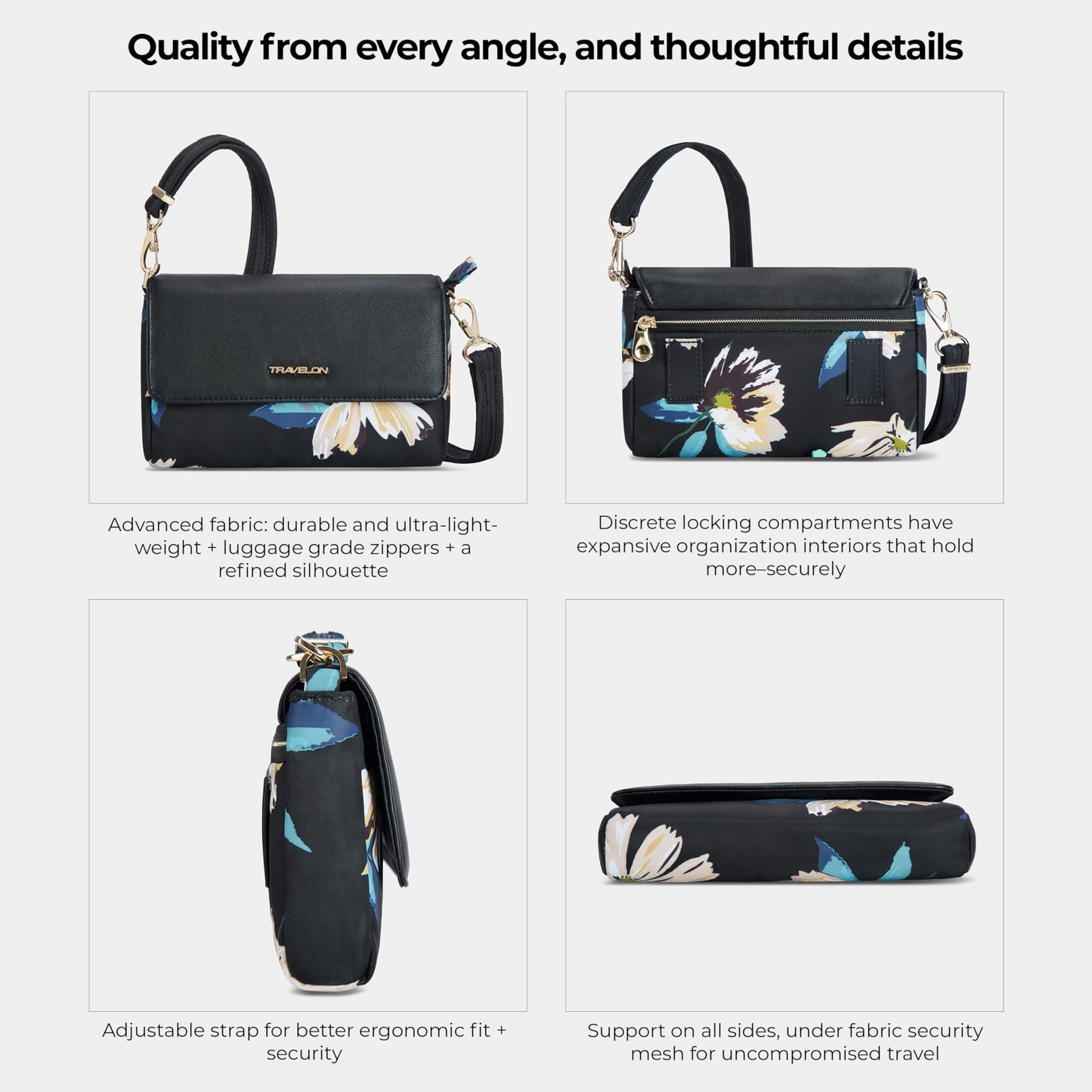 Travelon Anti-Theft Addison Convertible Crossbody/Belt Bag