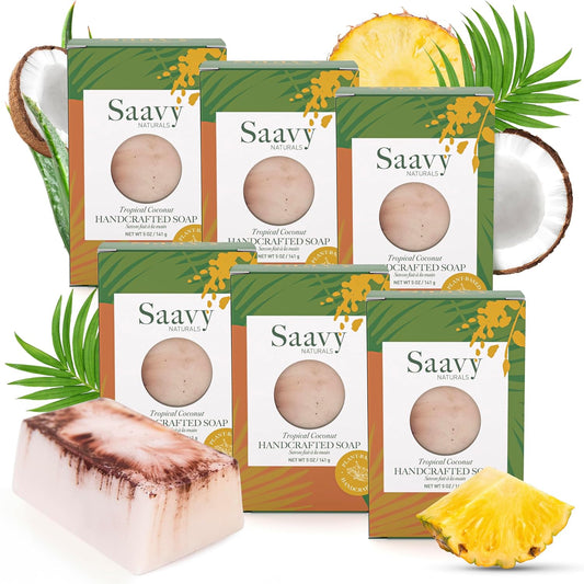 Handmade Vegan Soap Bar - Moisturizing Organic Bath Soaps for Women | Creamy Lather, 5 Oz, 2 Pack