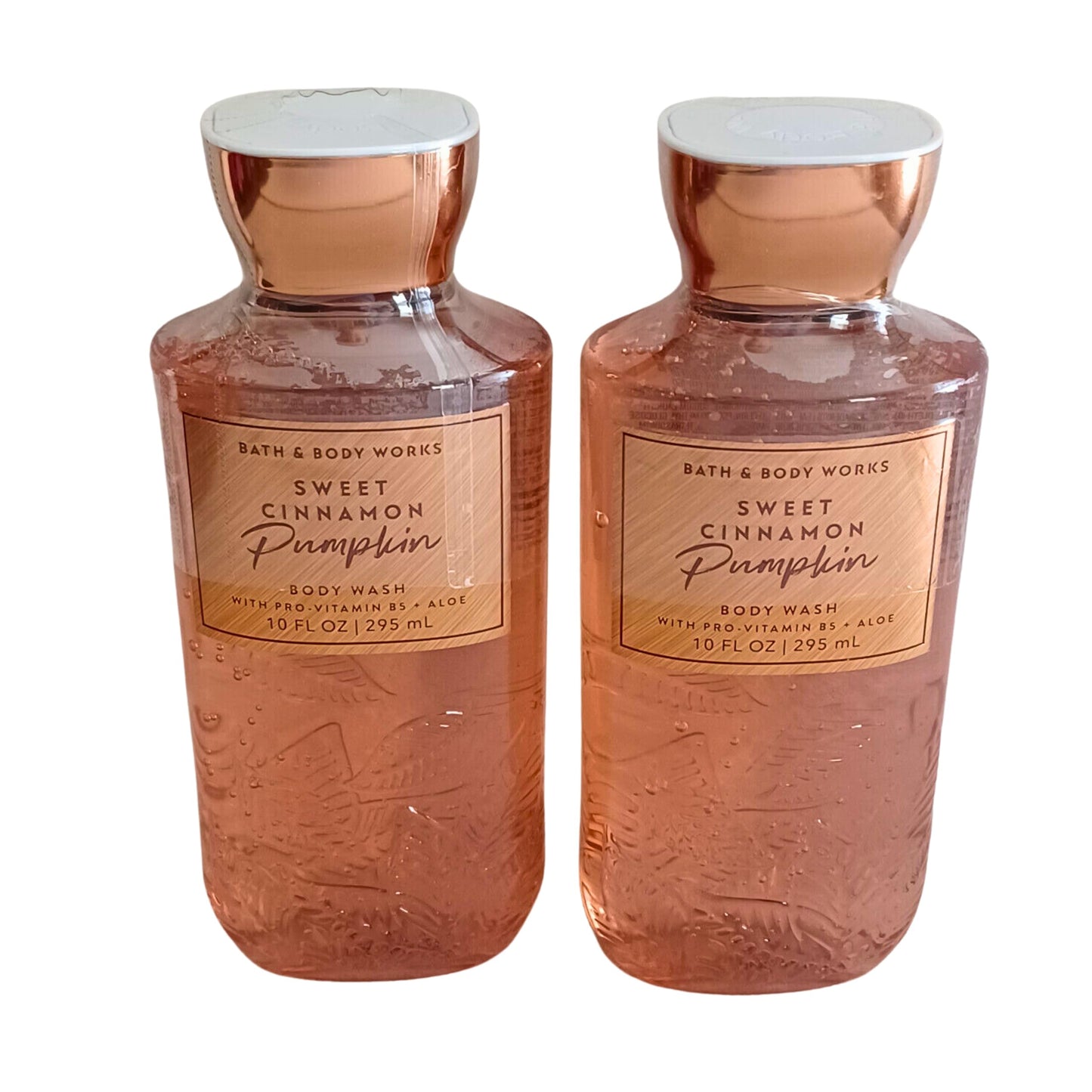 Bath & Body Works Shea + Vitamin E Shower Gel, Set of 2, 10oz Each (Sweet Cinnamon Pumpkin)