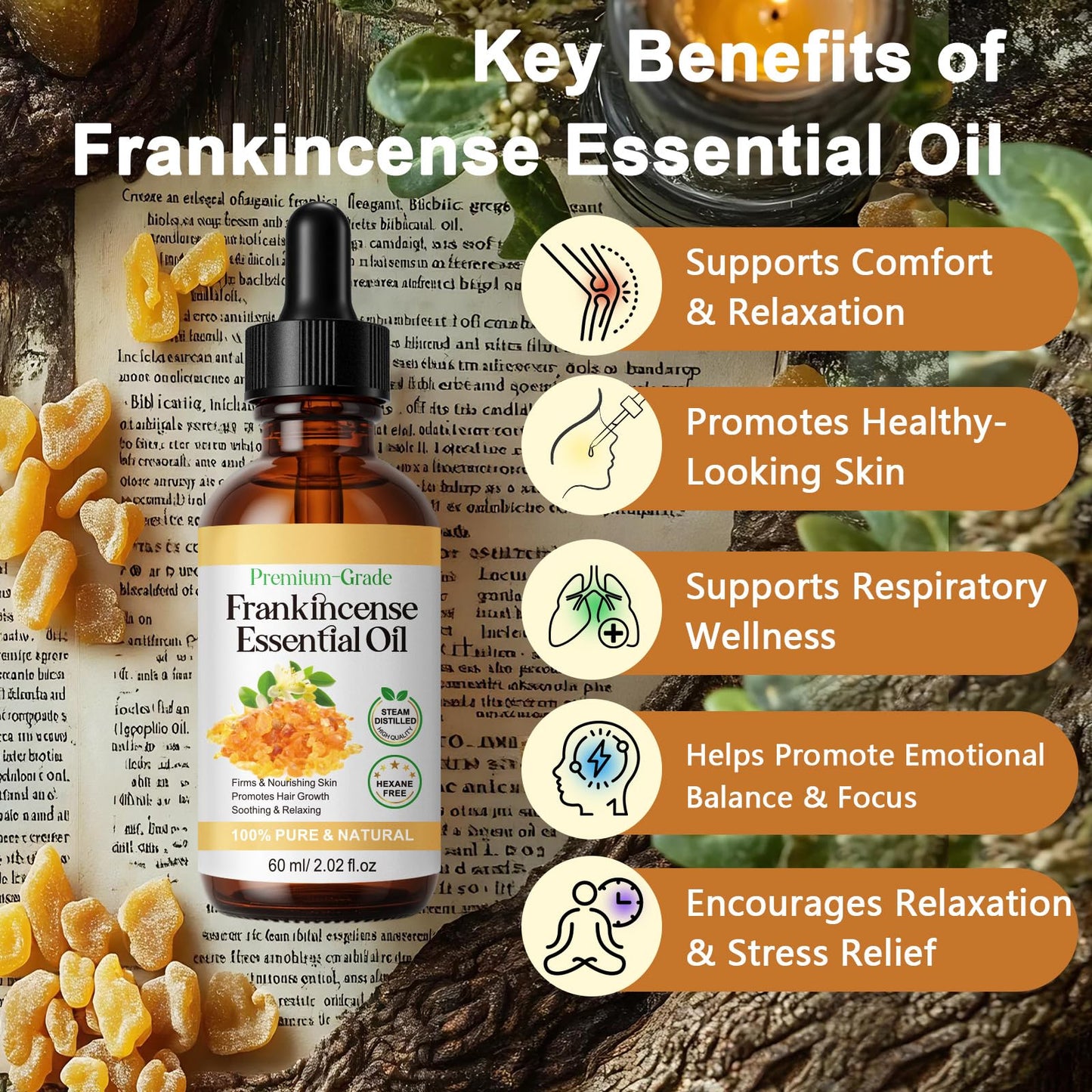 WELOSUER Frankincense Resin Oil for Face