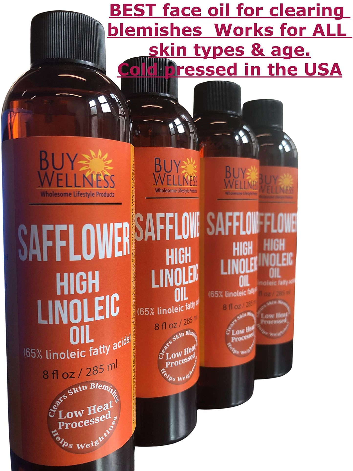 Safflower Oil High Linoleic Acid Cold Pressed Ultra Great Culinary or Fine Face & Skin Moisturizer Anti Aging 8 oz