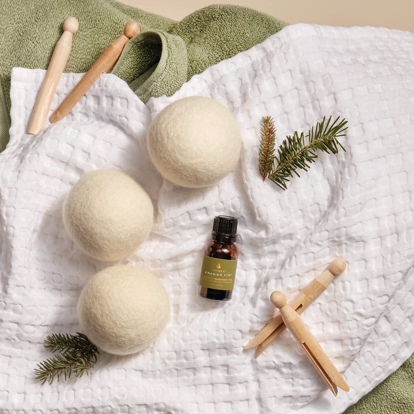 Thymes Frasier Fir Laundry Fragrance Oil for Dryer – Scented Laundry Supplies (0.5 fl oz)