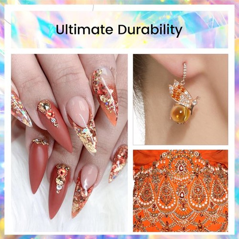 Rhinestones Flatback Rhinestones for Crafts Glass Nail Rhinestones Nail Gems Crystals Non Hotfix Rhinestones for Makeup Bags Shoes Decoration DIY(SS20,1440pcs,Champagne)