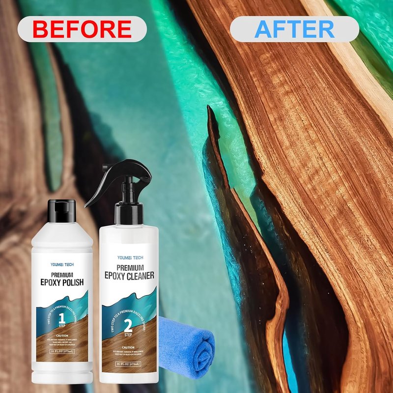 Resin Polishing Kit - Premium 32oz Epoxy Polish & Cleaner | Removes Scratches & Scuffs for Countertops