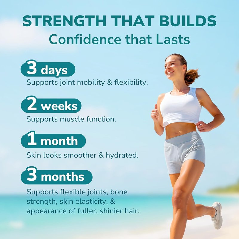 Full Spectrum Collagen Supplement - Type I, III, V & X with Peptan, Eggshell Membrane & Curcumin for Hair, Skin, Nails, Joints & Bones