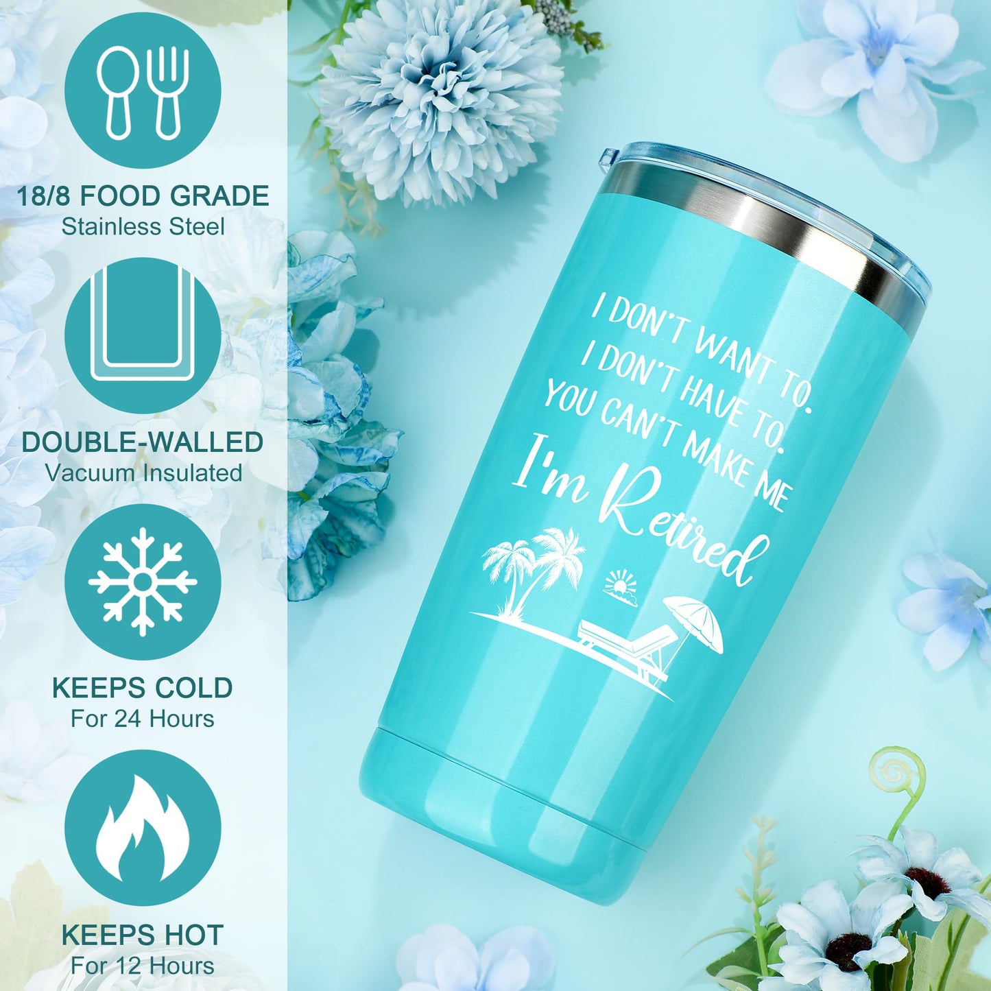 Retirement Gift for Woman 2026 Retired Gifts for Women Happy Cool Retirement Gift Basket for Women Coworker Teacher Nurse Friend Boss Mom Grandma Retirees, 20Oz Tumbler Card The Queen Has Retired Sock