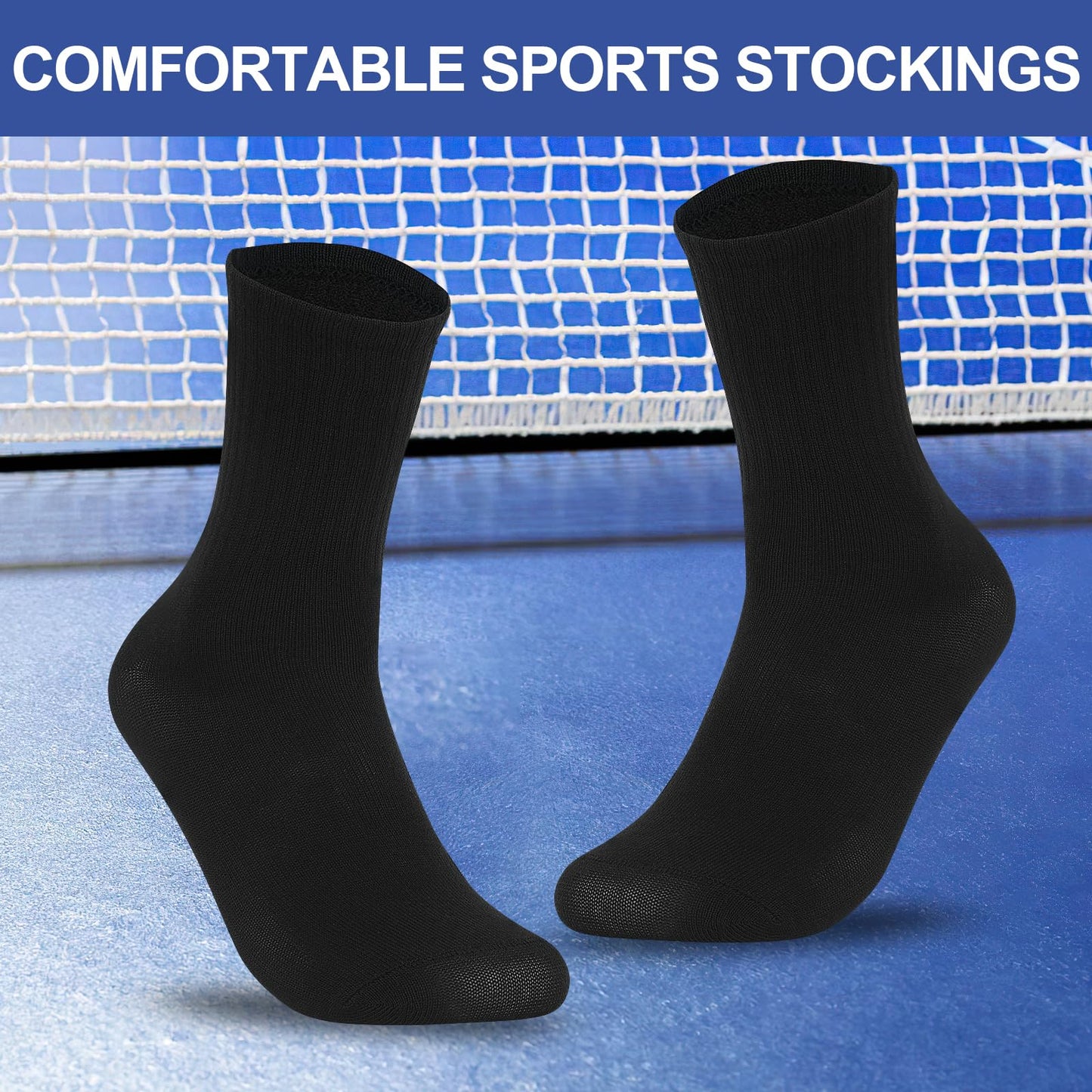 120 Pairs Crew Socks Bulk Athletic Sport Casual Boot Breathable Long Socks for Men Women Unisex