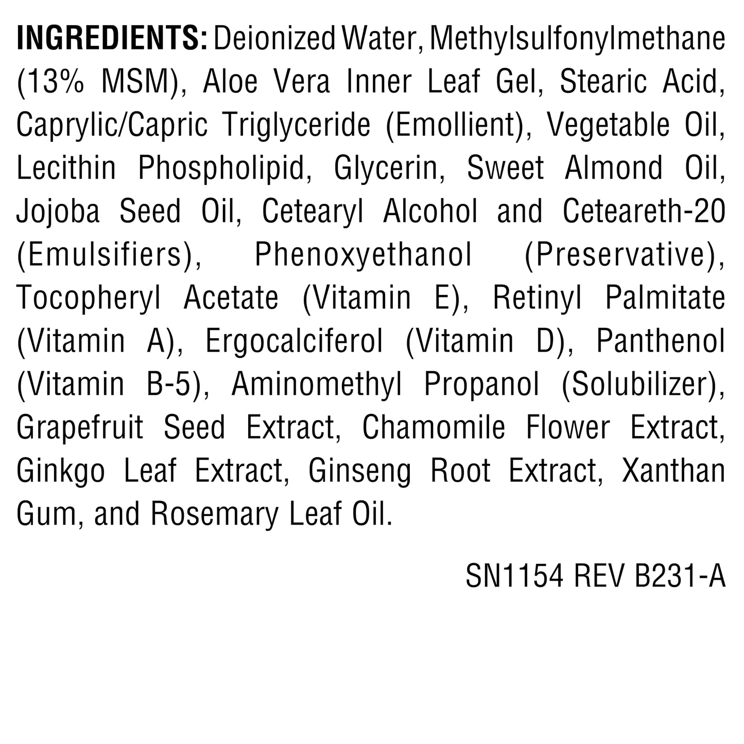 Source Naturals MSM Cream, 4 ozs