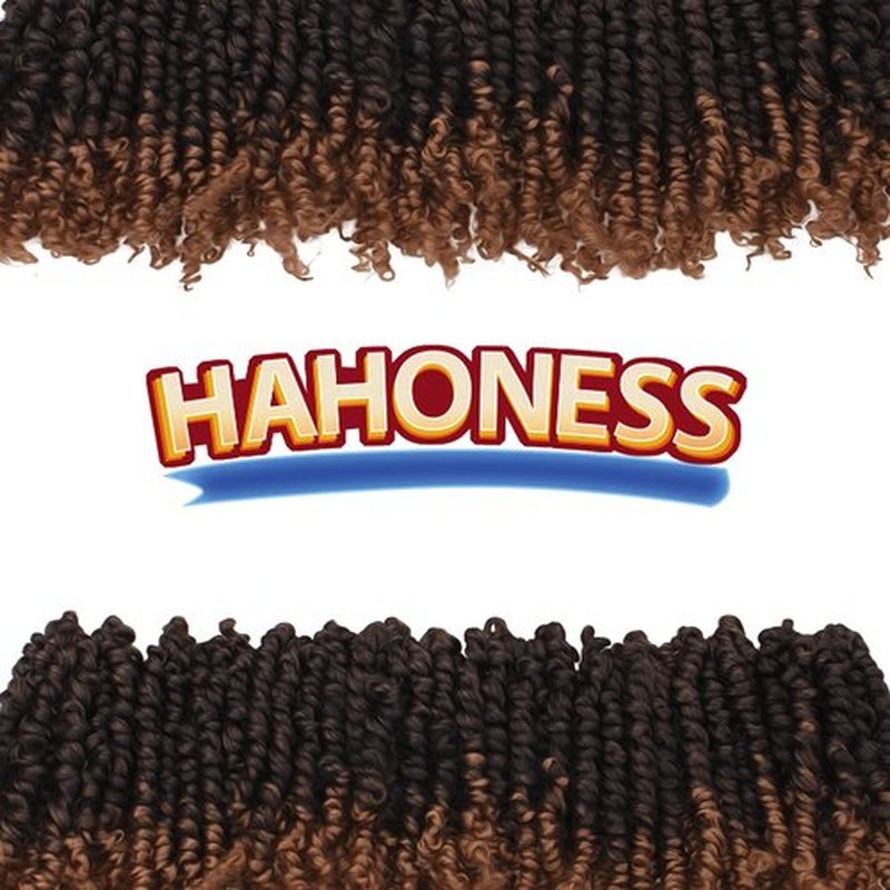 10 Inches 8 Packs Pre Looped Pretwisted Passion Twist Crochet Hair for Black Women and Kids-Ombre Blonde,Soft Hair Extensions Braided by Synthetic Spring Kinky Twist Bohemian Curls(10"-8 Packs,T1B/27)