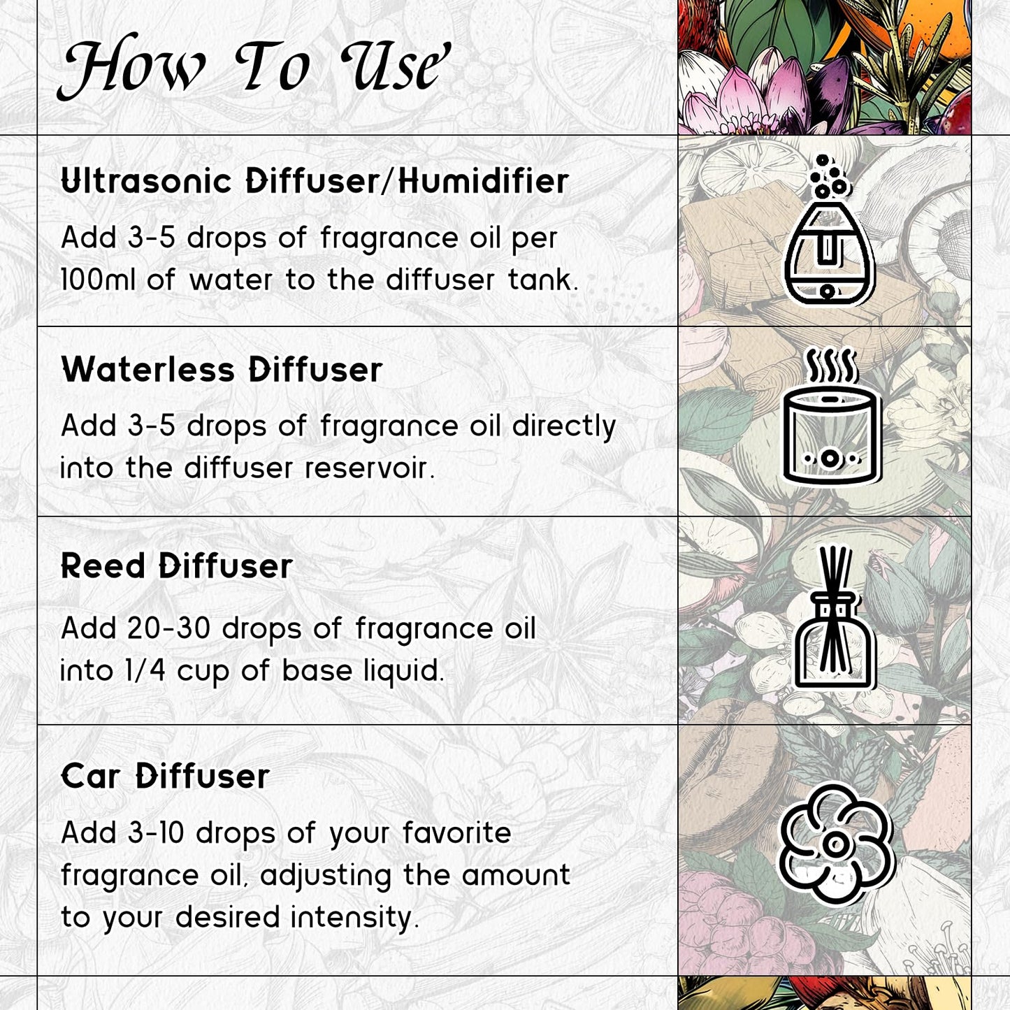 HIQILI Glam Girl Diffuser Oil, Long-Lasting Refill for Diffusers & Humidifiers, Hotel-Grade Scent Suitable for Home Use - 0.34 Fl Oz