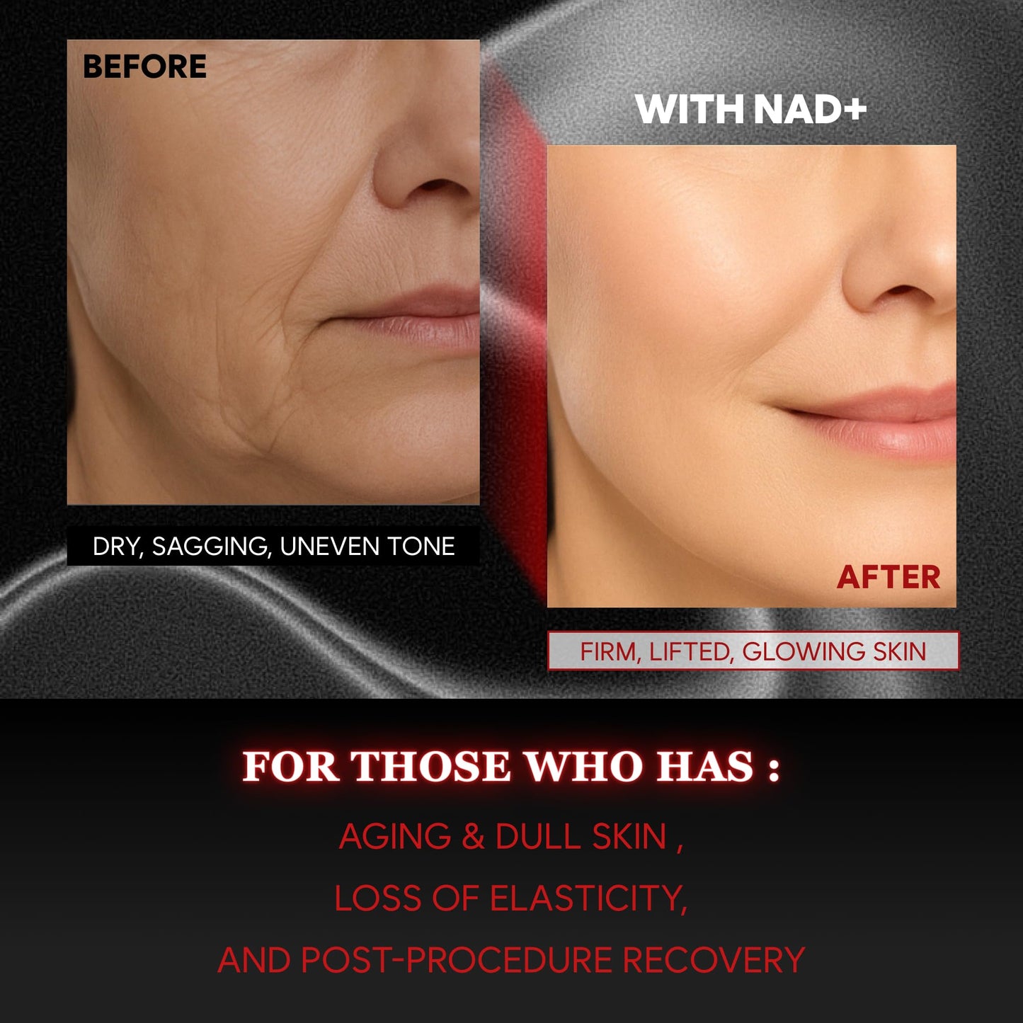 TSJ Bio NAD+ Energy Revitalizing Cream - Premium Daily Moisturizer with NAD+ 50,000PPM, Resveratrol & 9 Growth Factor Complex