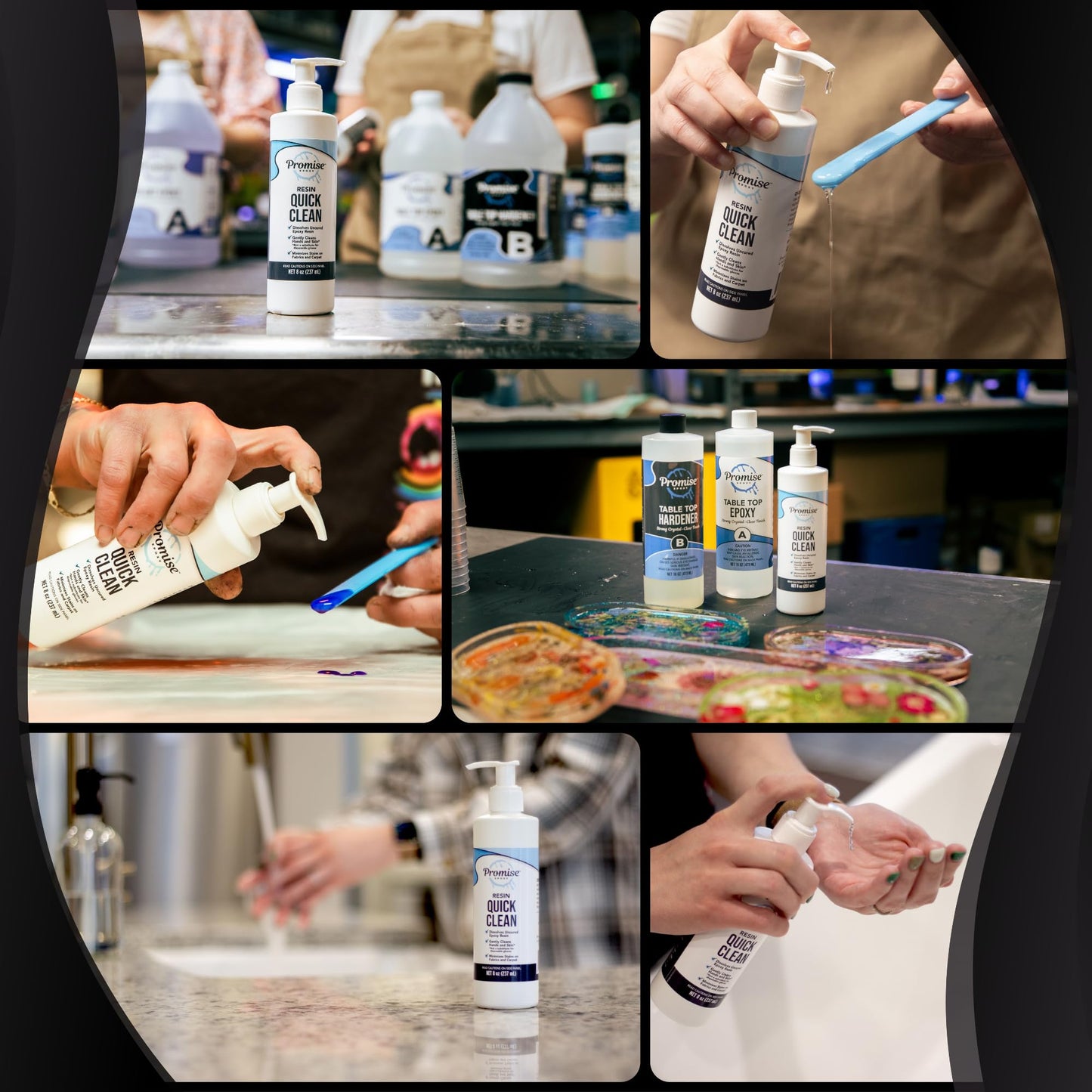 Promise Epoxy, Resin Quick Clean 8 Oz, Ideal for Removing Uncured Resin