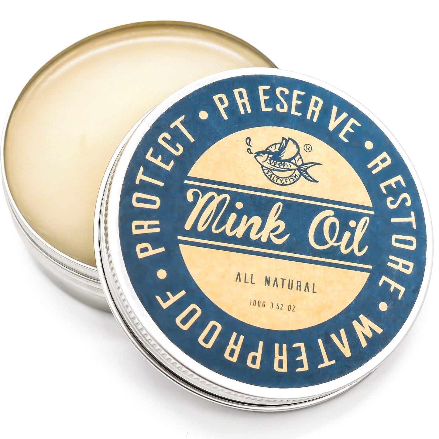 Mink Oil for Leather Boots, Leather Conditioner and Cleaner 3.52oz-Waterproof Soften and Restore Shoes,Saddles,Jackets,Purses,Gloves and Vinyl