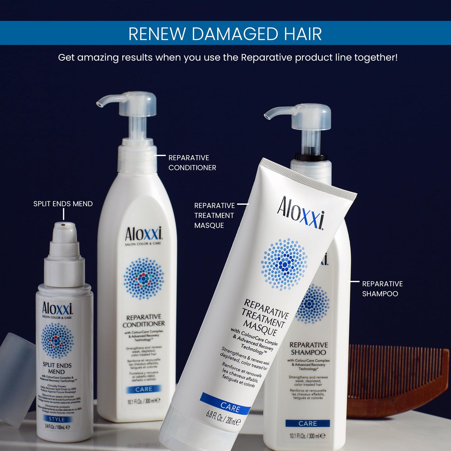 ALOXXI Repair Hair Mask for Color-Treated Hair Enriched with Keratin & Peptides, Deep Conditioning Treatment for Dull and Damaged Locks, 16.9 Fl Oz