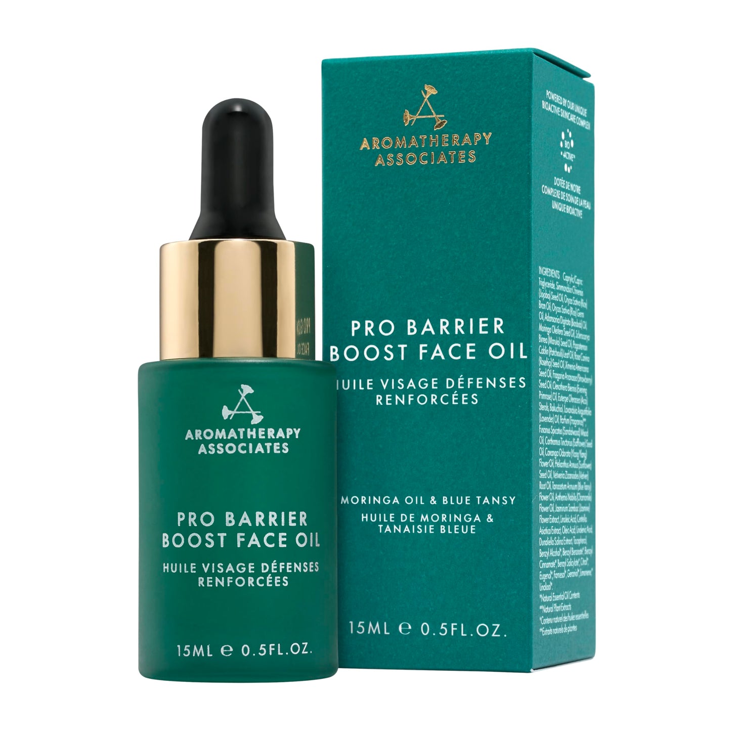Aromatherapy Associates Pro Barrier Boost Face Oil, Lightweight Hydrating Facial Oil with Moringa, Rosehip & Rice Germ Oils, Supports Skin Barrier, For Dry & Mature Skin, 0.5 fl oz