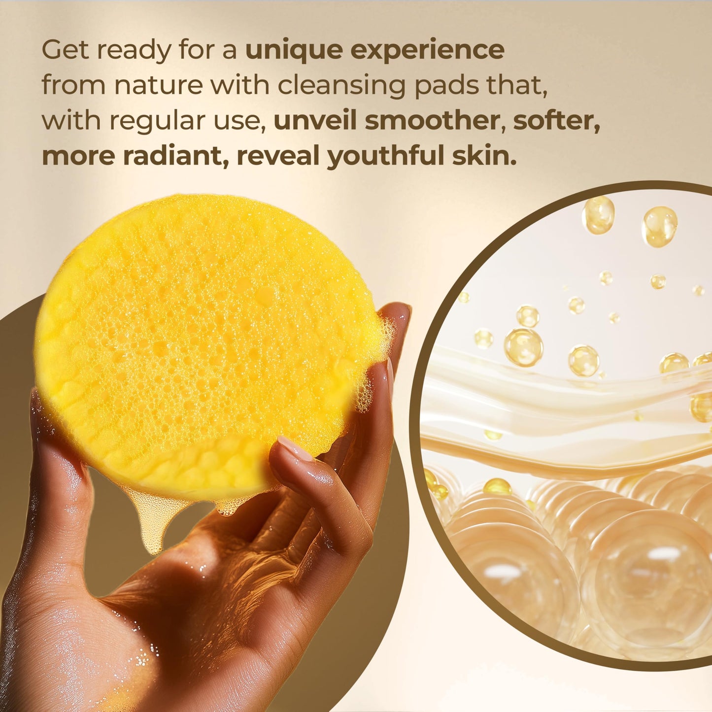 LTEPSKA Turmeric Kojic Acid Cleansing Pads, 55 Pcs Kojic Acid and Turmeric Cleansing Pads, Exfoliating Dark Spot Remover for Face with Vitamin C, For Brightening