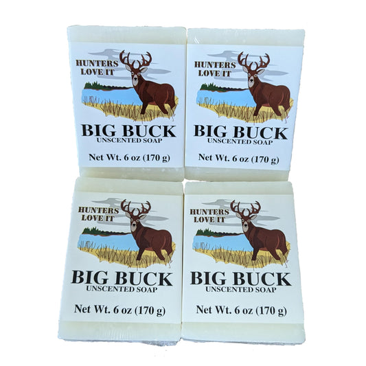 Grandma’s Big Buck Bar – Natural Hunting Soap – 4 Pack, 6 oz Bars