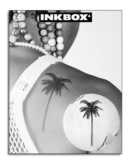 Inkbox Temporary Tattoos, Semi-Permanent Tattoo, One Premium Easy Long Lasting, Water-Resistant Temp Tattoo with For Now Ink - Lasts 1-2 Weeks, Palm Tree Tattoo, 6 x 3 in, Palmera