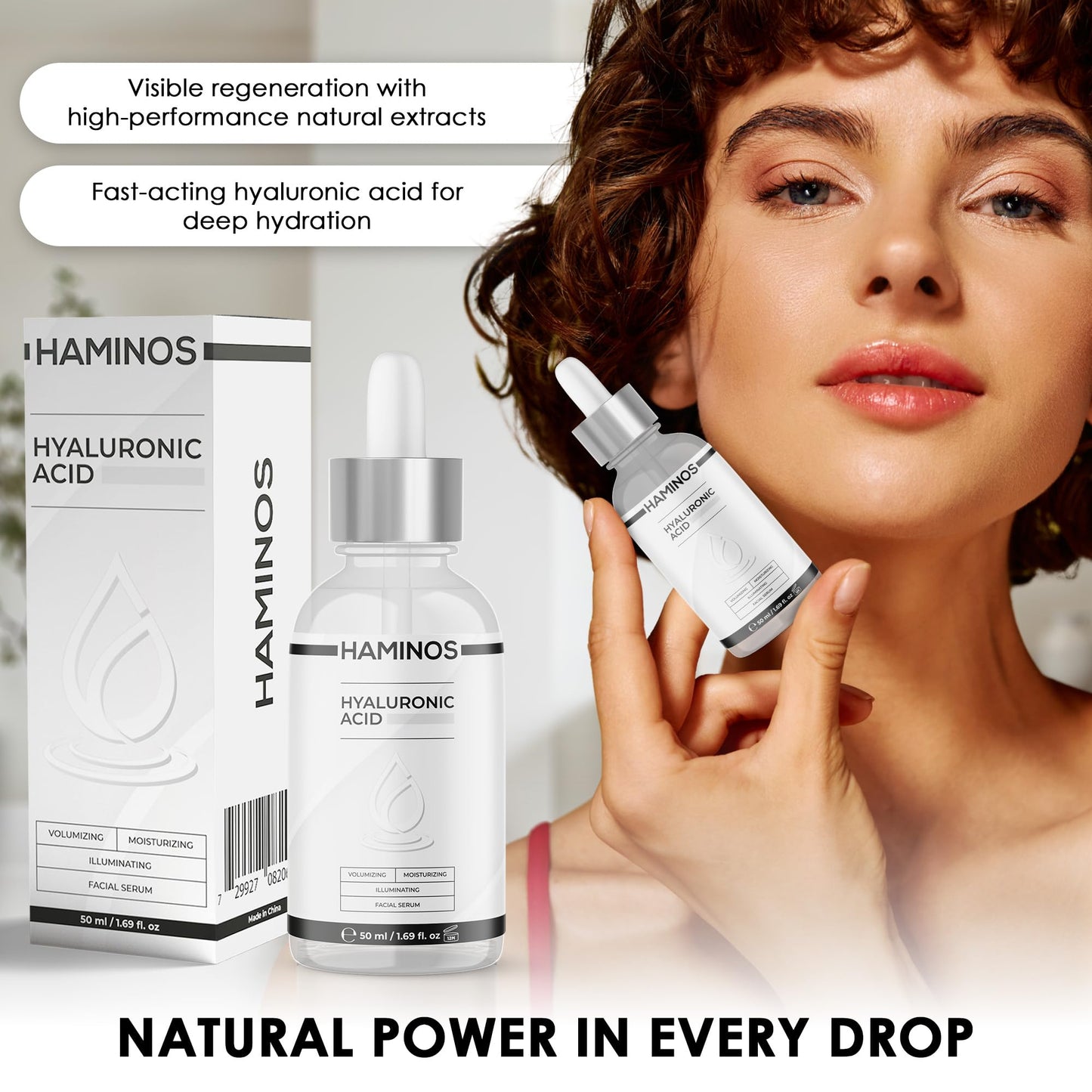 Hyaluronic Acid Serum with Niacinamide, Snail slime, collagen – Lip Plumper, Stretch Marks, Wrinkles, Fine Lines, Hydration - UNIQUE FORMULA (50 ml - 1.69 Fl Oz)