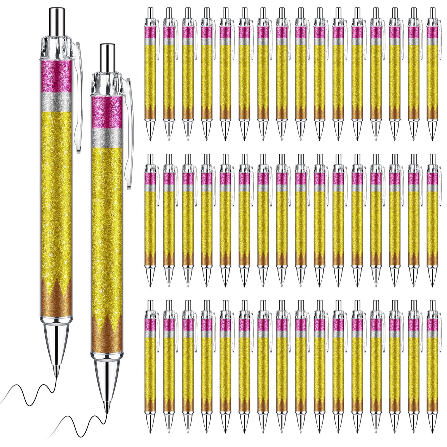 Motipuns 24 Pcs Teachers Pens Bulk Welcome Back to School Supplies Gift Cute Ballpoint Pens First Day of School Gift for Teacher Student Classmate Classroom Office Writing Stationery Supplies
