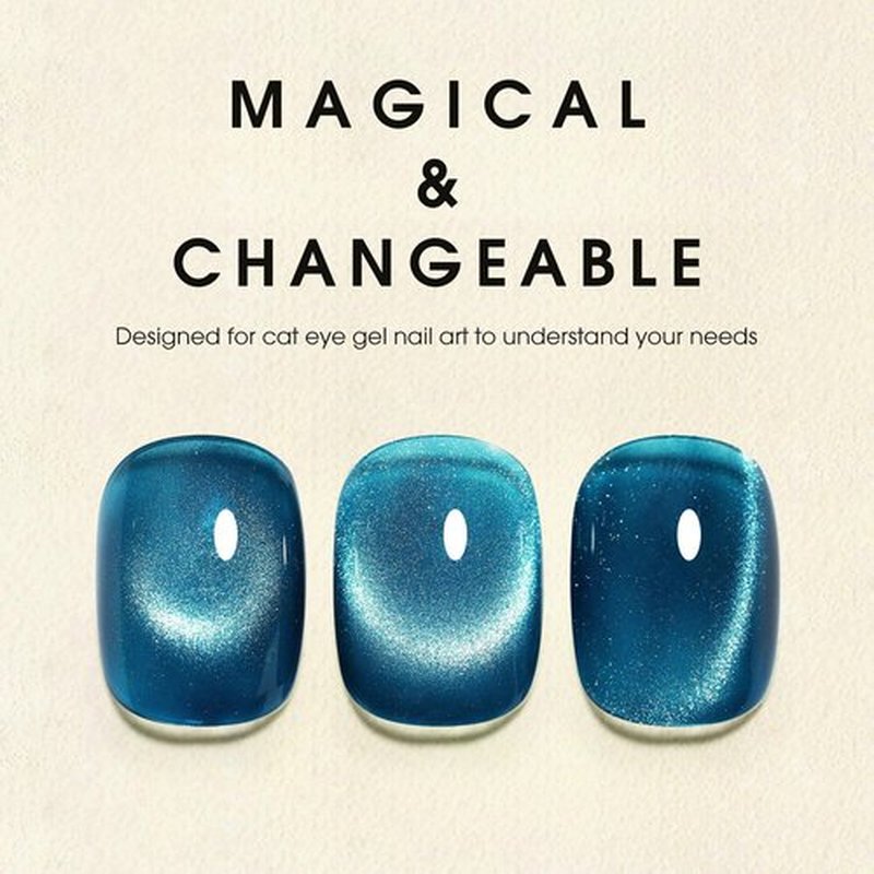 CANNI Cat Eye Gel Nail Polish 1Pcs 9ml Chathams Blue color Gel Polish High Gloss Soak Off UV Gel Starry Sky Miracle Series Gel Nail Polish Art Manicure Salon DIY Home